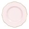 Smarty Had A Party 7.5" Pink with Gold Rim Round Blossom Disposable Plastic Appetizer/Salad Plates (120 Plates), 120PK 4847PG-CASE - alternate 9